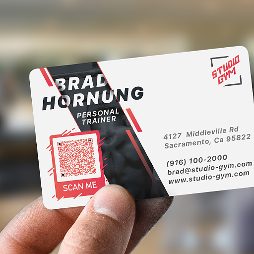 명함의 vCard QR 코드 아이디어